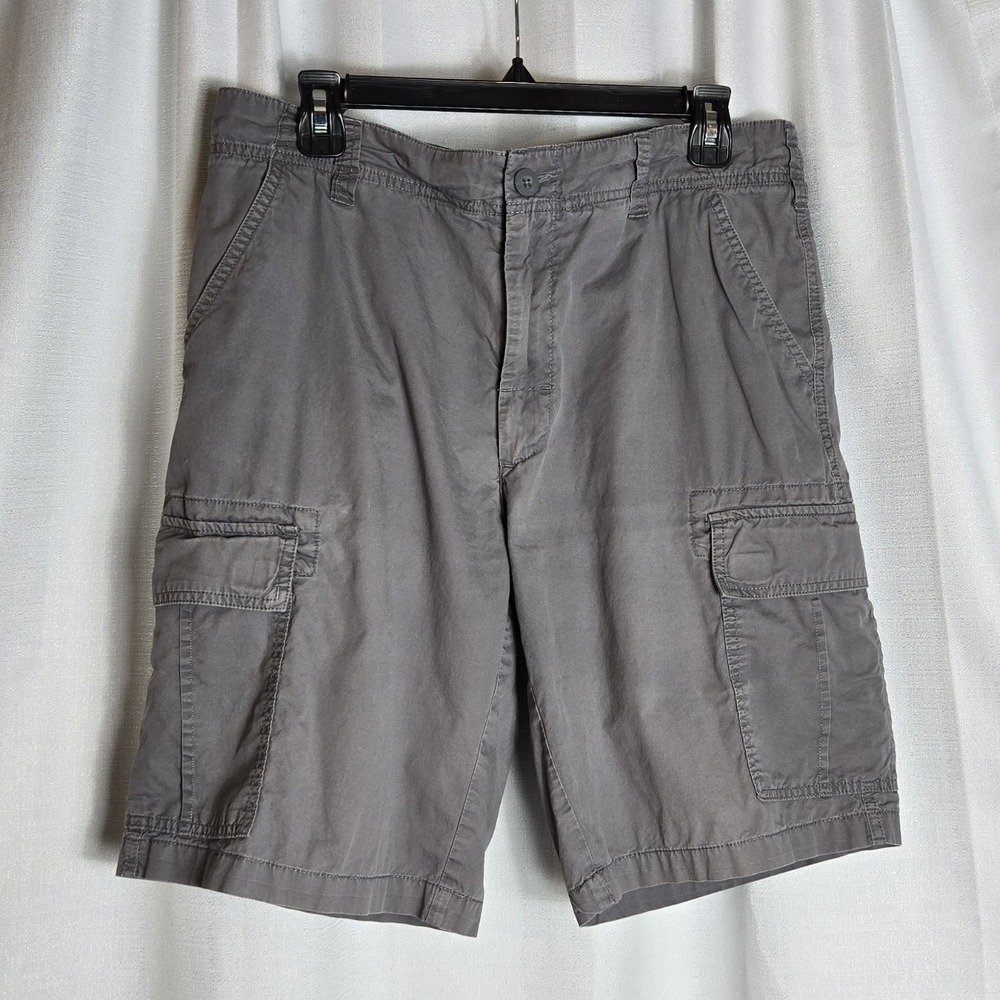 BOCA Classics Mens Gray Cotton Cargo Shorts Size‎ 34 Relaxed Fit Utility Casual